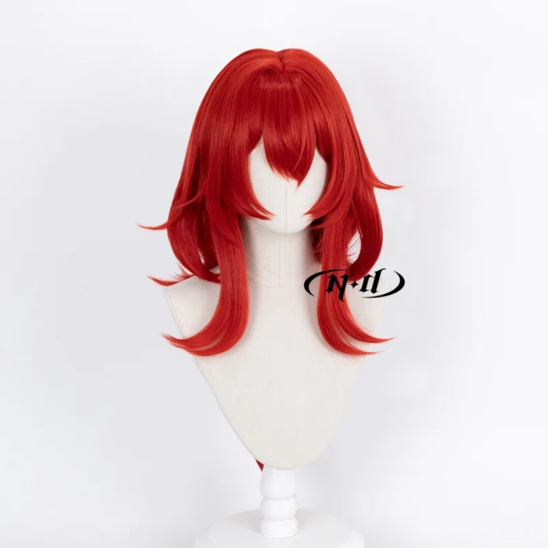 ND Laevatain Cosplay Pruiken Haarstukje Arknights Game Cosplay Haar Pruiken voor Vrouwen Comic Con Coser Kostuum Hittebestendige Synthetische