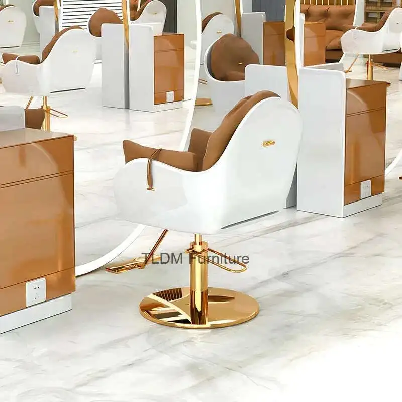 

Furniture Beauty Salon Professional Barber Chair Hair Stylist Rotating Chairs Stuff Equipment Ergonomic Down Perm Silla Barbero