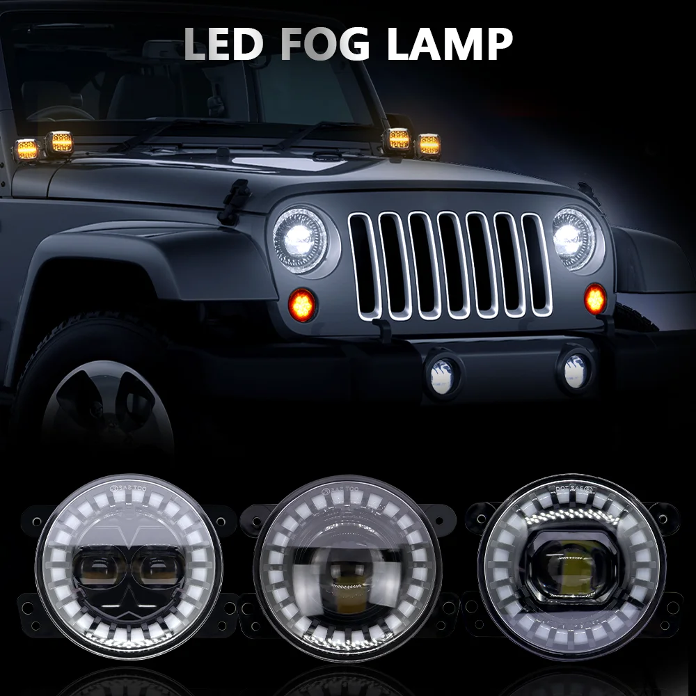 

4-дюймовый светодиодный противотуманный фонарь Spot Work Light Combo Flood Driving Янтарный противотуманный фонарь для грузовика SUV 4WD 4x4 светодиодный бар внедорожный ATV Jeep Tractor