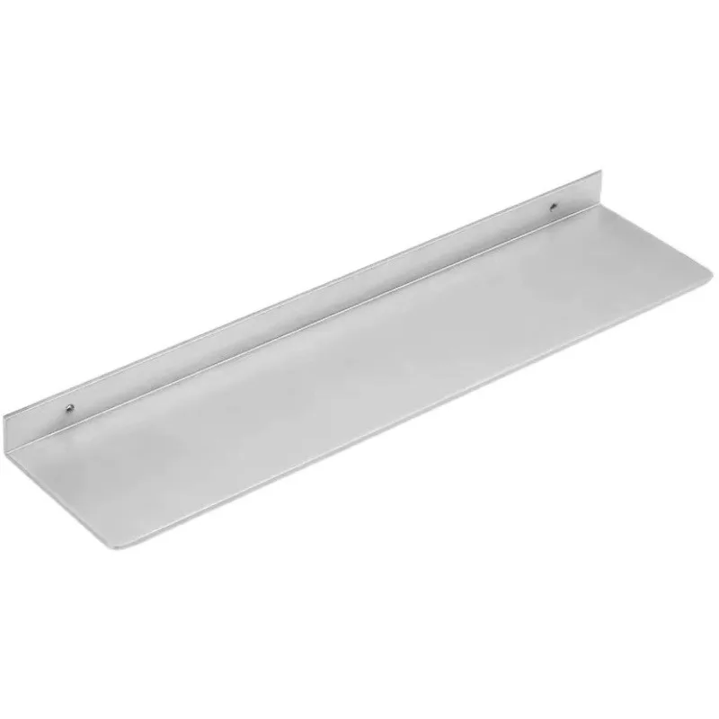 Modern simple wall shelf bookshelf, wall stainless steel wall baffle living room laminate display shelf