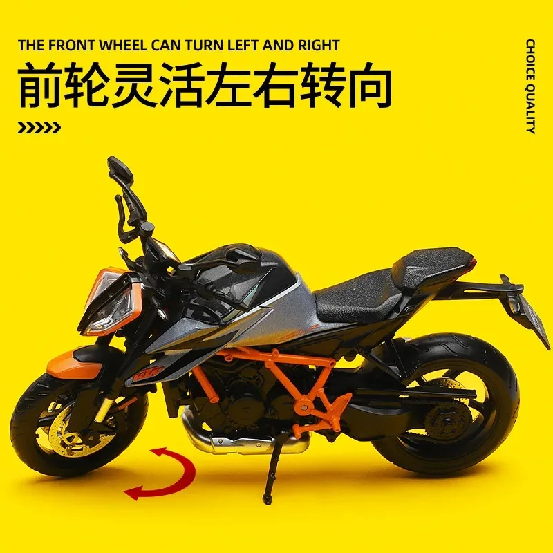 1:12 1290 Super Duke R Naked Sports Bike Alloy Diecast Collectible Motorcycle Model Home Decoration Computer Desktop
