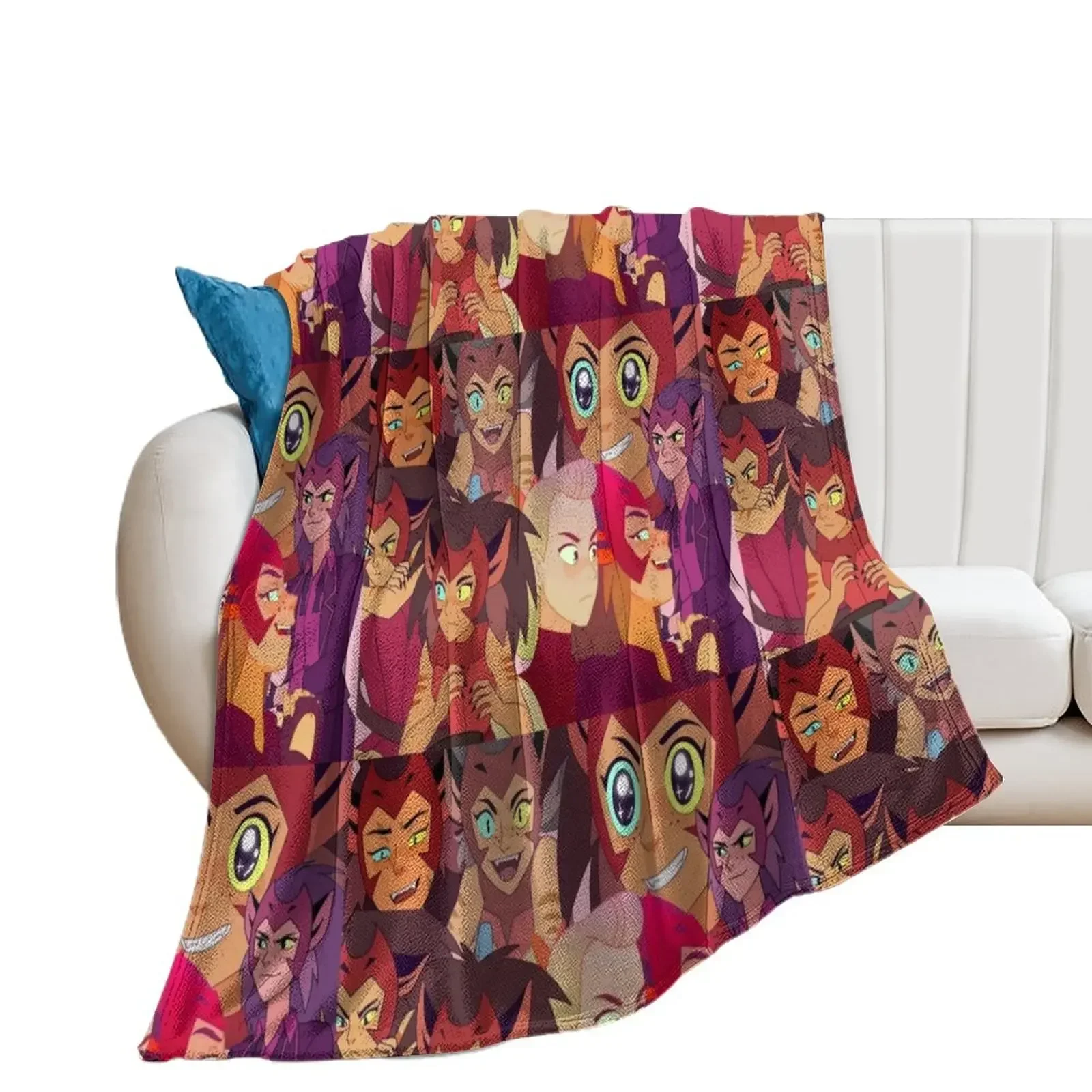 

Catra Collage Throw Blanket Loose wednesday for winter Blankets