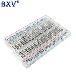 Crystal 400 Tie-Point Solderless Breadboard mini bread plate 83X55 mm New Crystal Breadboard for DIY