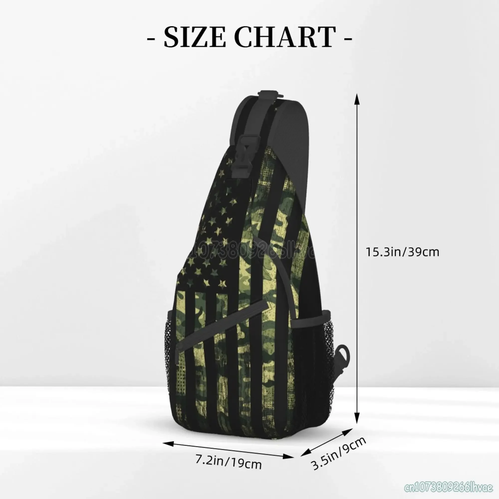 위장 미국 국기 남여 크로스 바디 배낭 슬링 가방 애국적인 스트라이프 스타 어깨 가슴 가방 체육관 여행 하이킹 데이 팟