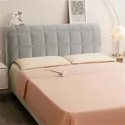 Thicken Velvet Plush Quilted Bed Head Cover All-inclusive Headboard CoverLuxury Solid Color Queen Size Bed Back Cover Flannel