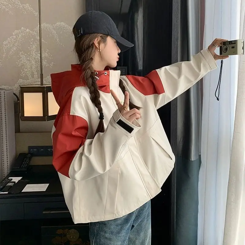 

Varsity Jackets Womens Overcoat Baggy Daily Padded Racer Winter Quality Stand Collar Cotton Navy Patches Workwear Racing Sport