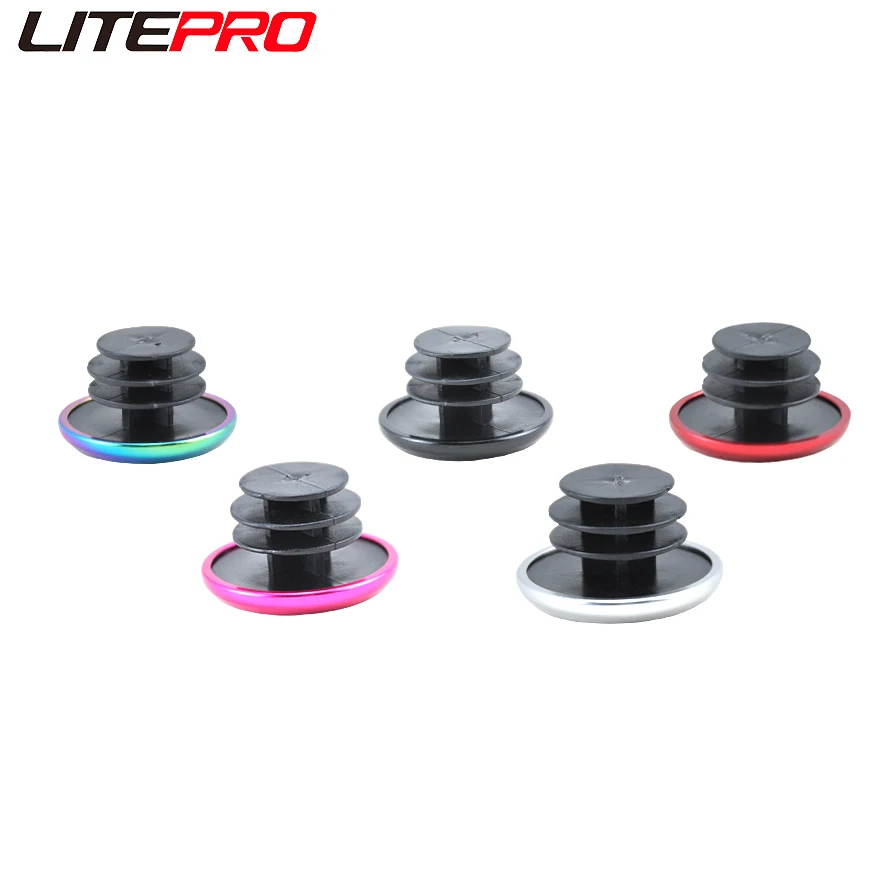 Litepro MTB Bike Plastic Handlebar Plug Folding Bicycle Handle Bar Grips Plugs For 22.2MM Handle Bar