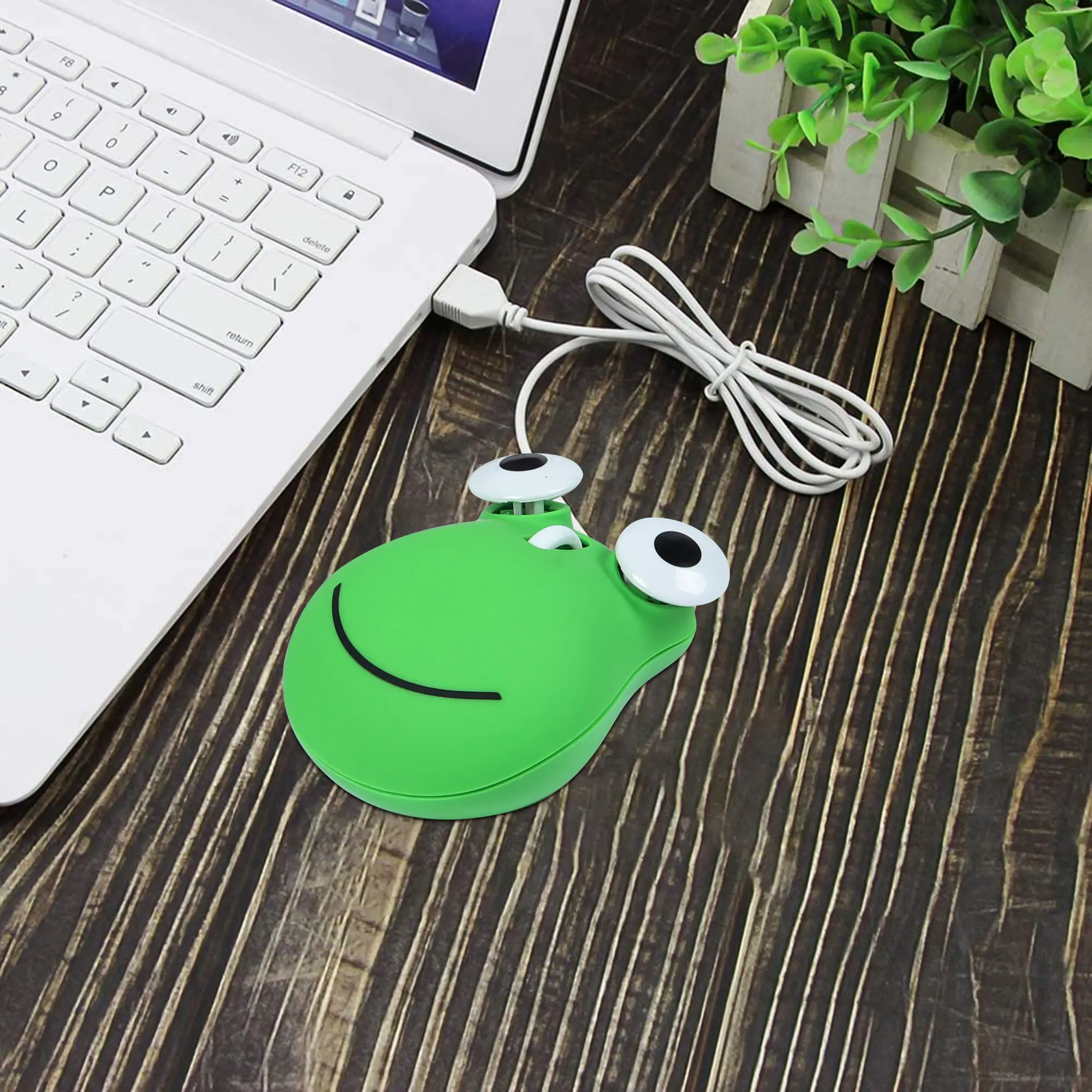 Bedrade Schattige Mini Muis Cartoon Springen Kikker Ontwerp Mause Creatieve Usb Optische Computer Kinderen Grappige Muizen Voor Pc Laptop Bilgisayar