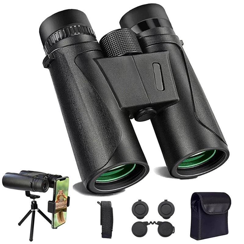

12x42 HD Binoculars Lightweight Compact BAK4 Binoculars With Upgraded Tripod + Case For Adults High Powered Waterproof Binocular