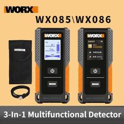 Worx-多機能金属探知機,3in 1多機能壁探知機,金属,木材,検索用のデジタルディスプレイ,wx085/wx086