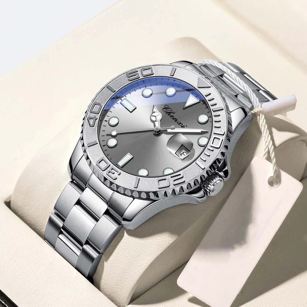 CHENXI Men's Quartz Watch - Silicone Strap Fashion  Water Ghost Watch Wristwatch for Men reloj hombre часы мужские наручные