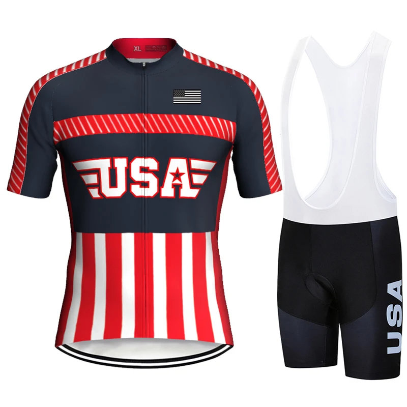 

USA Cycling Sets, Short Sleeve, Road Bicycle Wear, Downhill Shirt, Out Sweater Jersey, Sport Bib, Mountain Bike, Motocross Kits