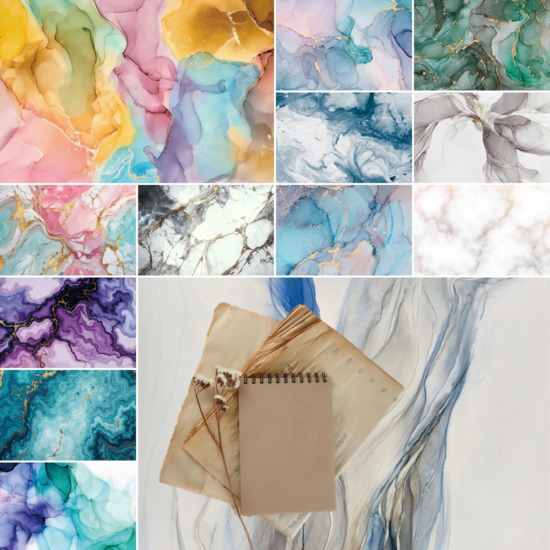 

MOON.QG Modern Marble Custom Backdrop Golden Color Flows Photographic Studio Background Photobooth Photocall Product Photo