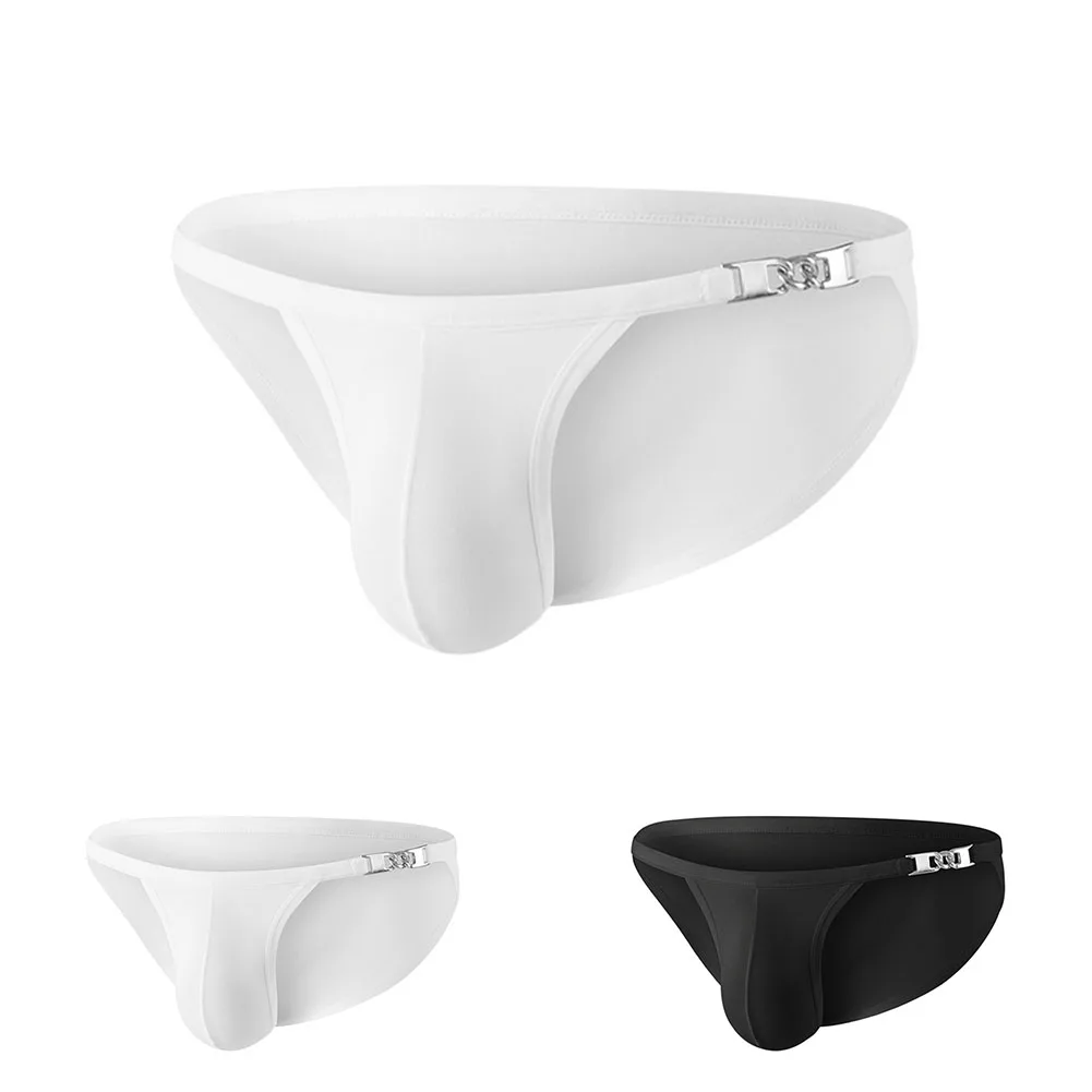 

Breathable Low Rise Men Sexy Briefs Comfortable Fit Low Rise Design Solid Color Pattern Sweat-absorbing All Season Wear