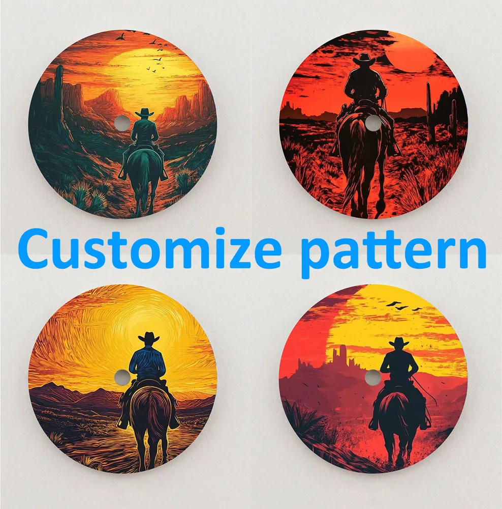 NH35 Dial 28.5 มม.NH36 Dial Sunset Cowboy DialสีสันDialคุณภาพสูงDialโลโก้ที่กําหนดเองเหมาะสําหรับNH35/36 Movemen