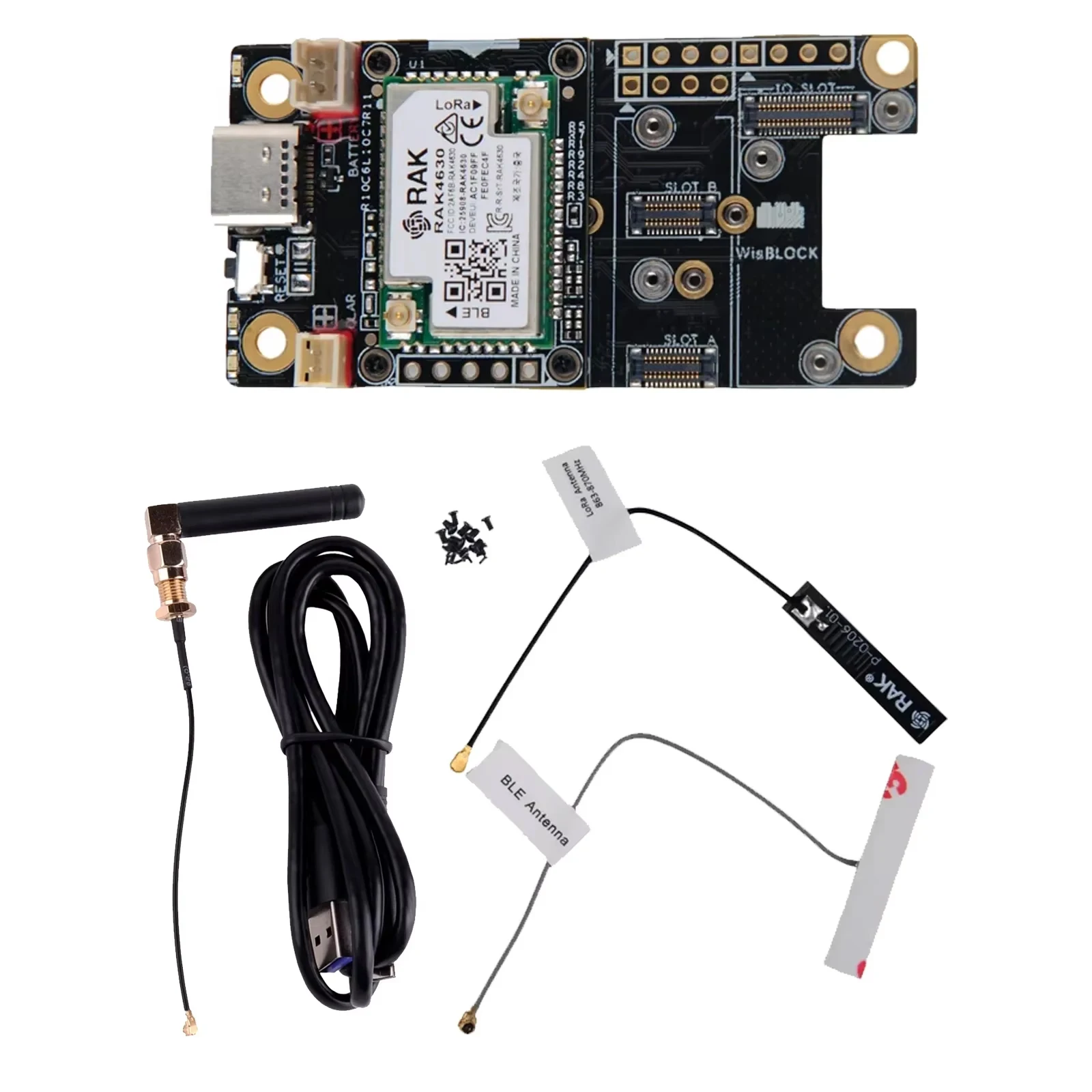 

Базовый стартовый комплект WisBlock для Meshtastic-RAK4631 LPWAN Wireless SX1262 Модуль Lora RAK19007 Базовая плата с антенной Lora