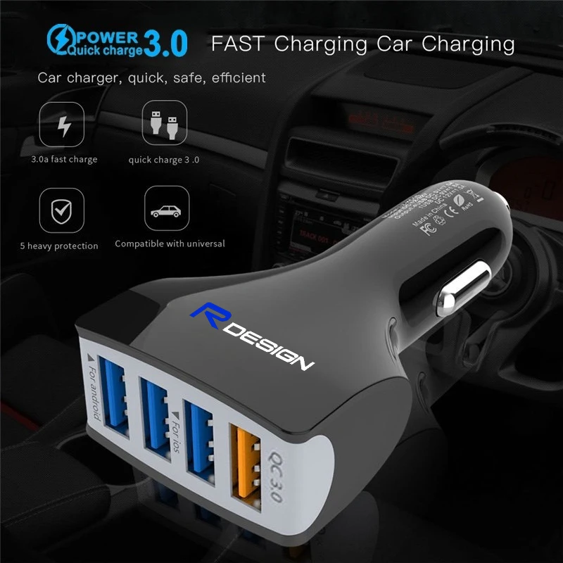

Multi-functional USB Type C 35W Fast PD 4 In1 Electric Adapter Car Charger For Volvo R Design XC90 XC60 XC40 V60 V50 S40S60 V40