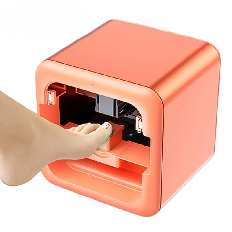 Multifunctional 3d nail printer impresora de flores rosa finger print nail polish 2 in 1 printer