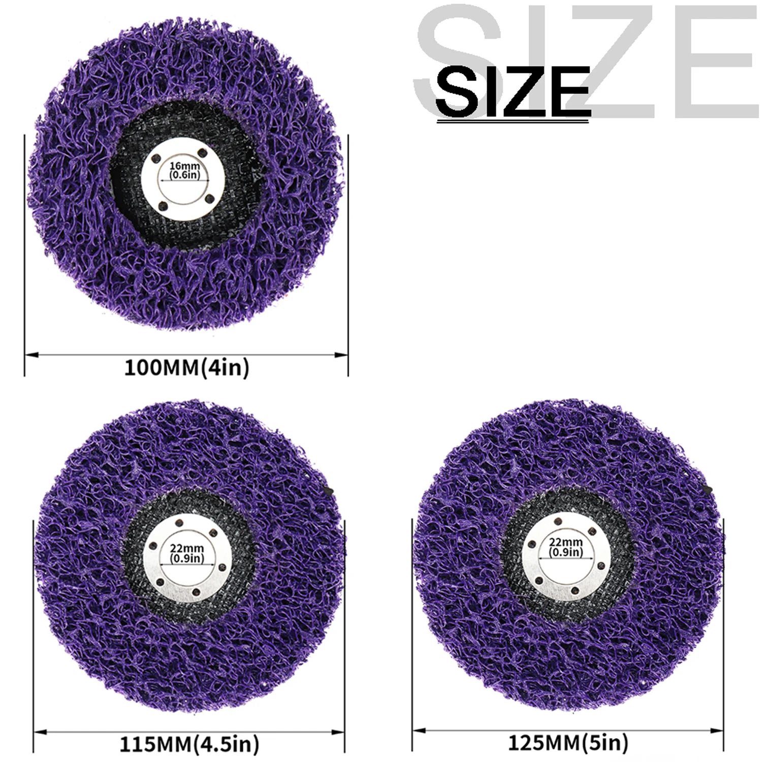 1/3/5pcs 100/115/125mm Coral Disc Poly Strip Disc Grinder Disc Abrasive Wheel Paint Rust Removal Clean For Angle Grinder