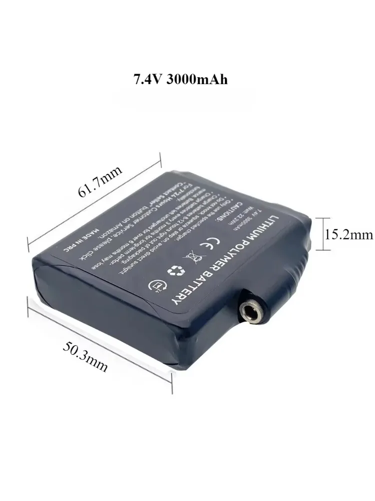 Akumulator litowy 7,4 V, ładowalny, o pojemności 2200 mAh, 3000 mAh, 5000 mAh, do rękawic, kamizelek, skarpet i wkładek do butów z funkcją podgrzewania, idealny do użytku na zewnątrz w zimie. — 2