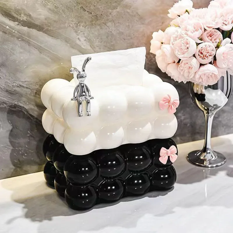 INS Style Marshmallow Tissue Box Korean Style Cute Removable Tissue Box Desktop Decorative Supplies for Home Napkin Holder