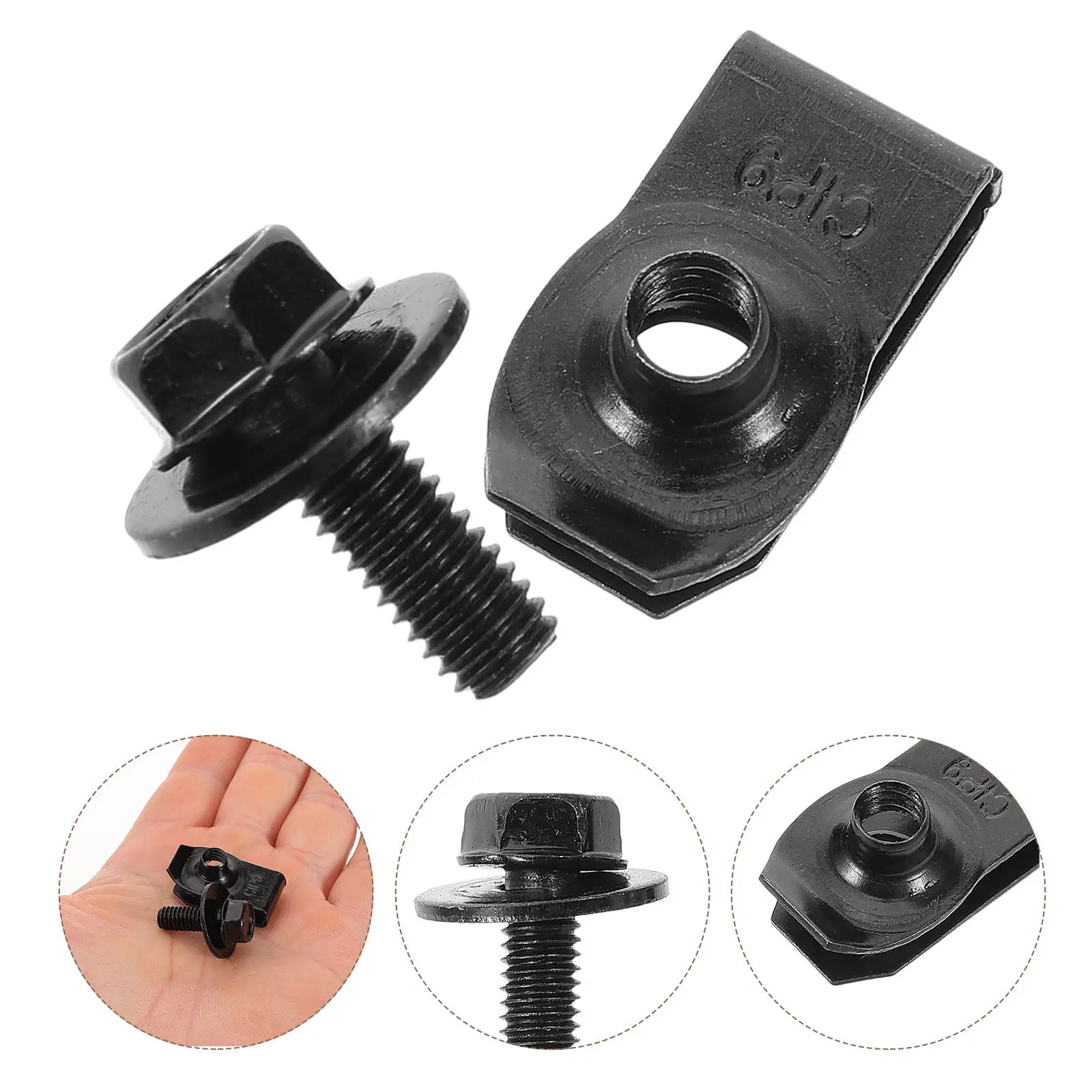 

10Pairs Car Bumper Clips and Bolts Set Bumper Retainer Fasteners for Mudguard Liner Protection Wide Compatibility Stable Secure