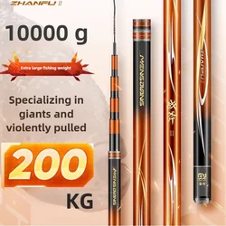 Telescopic Black Pit Hand Pole 19Tune Taiwan Fishing Rod Super Light Hard Carp Fish Canne Carbon Hand Stick Pole 1.8m-11m