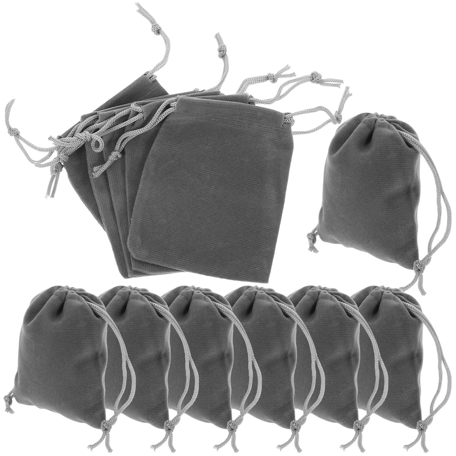 

50pcs Jewelry Bags Small Drawstring Pouches Storage Gift Sachet for Party Favors Wedding Candy Bag Soft Fabric Material