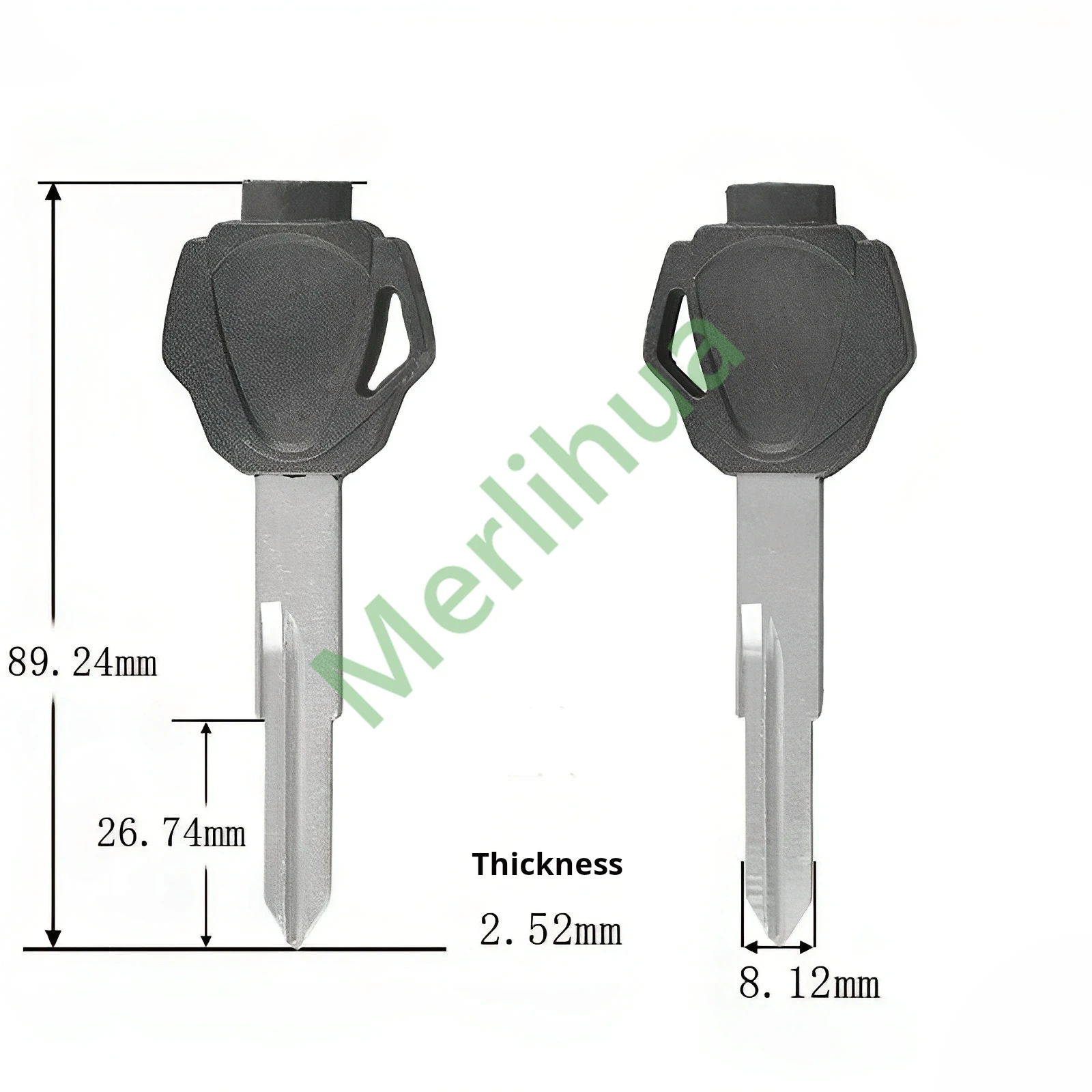 مفتاح بطول مغناطيسي ممتد فارغ لـ QJMotor/Benelli/Haojue، ملحق مفتاح بديل للدراجة النارية عالي الجودة