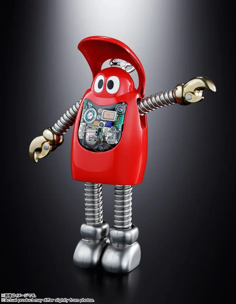 Em estoque modelo genuíno original BANDAI Chogokin Ganbare!! Robocon 12cm Robocon 50th Action Figure Ornamentos Figura Brinquedos Presentes