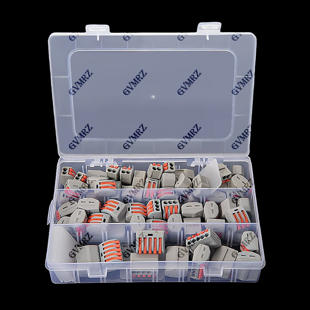 60PCS/box Quick Wire Connector,Fast Wiring Push in Lever Connectors Electrical Wiring Terminal Block , for Wires PCT-212/213/215
