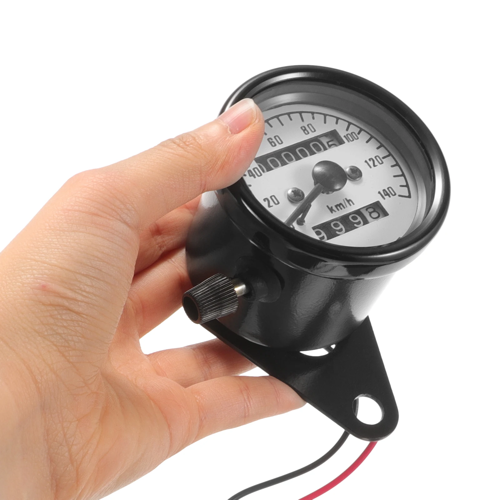 

Retro Motorcycle Speedometer Dual Odometer Motorbike Modified Gauge Mileage Tracker Electroplated Rust Resistant Durable