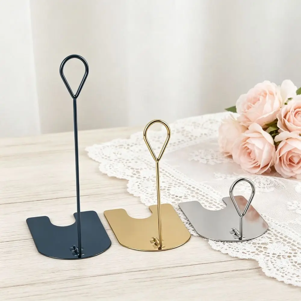 Premium Multi-Use Name Card Holder Metal Wire Clip Stainless Steel Price Display Stand Vertical Stable Flat Table Number Holder