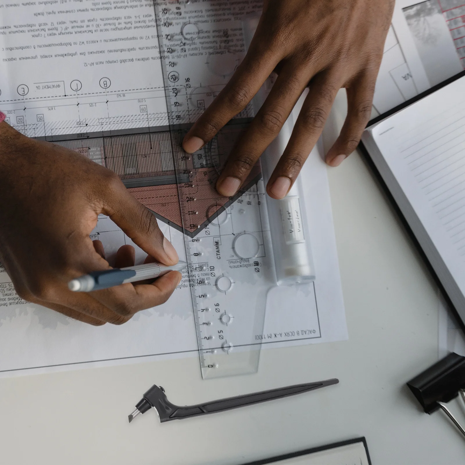 1 مجموعة الدورية ورق الحرف القاطع L-شكل مقبض مريح دليل النقش القاطع ل سكرابوكينغ الفن القواطع الصلب الدقة #3