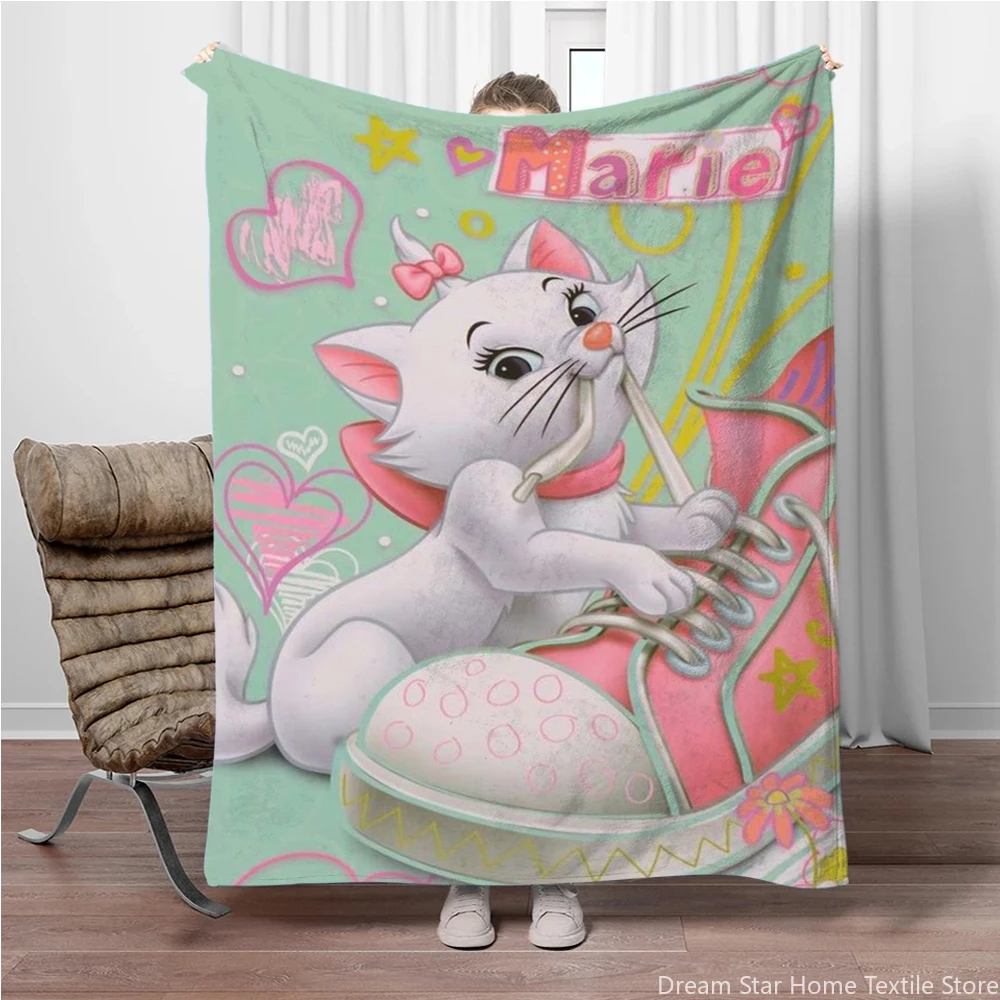 31 Style Disney Cute Cat Marie Printed Blanket Soft Warm Throw Flannel For Children And Adult Bed Sofa Outdoor Travel Girl Gifts