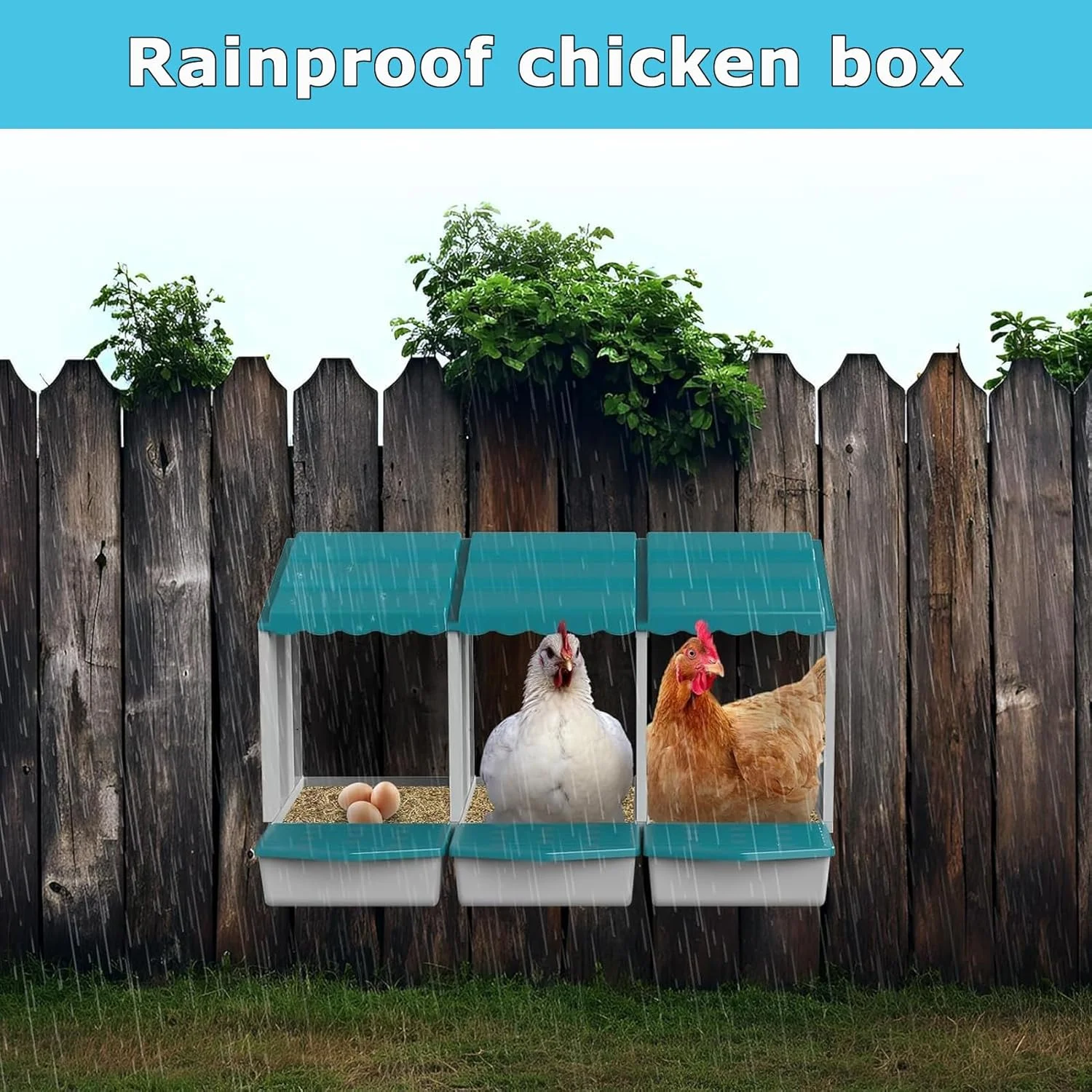 Chicken Nesting Boxes Plastic Chicken Laying Box With Roll Out Egg Collection, Chicken Coop Nesting Box