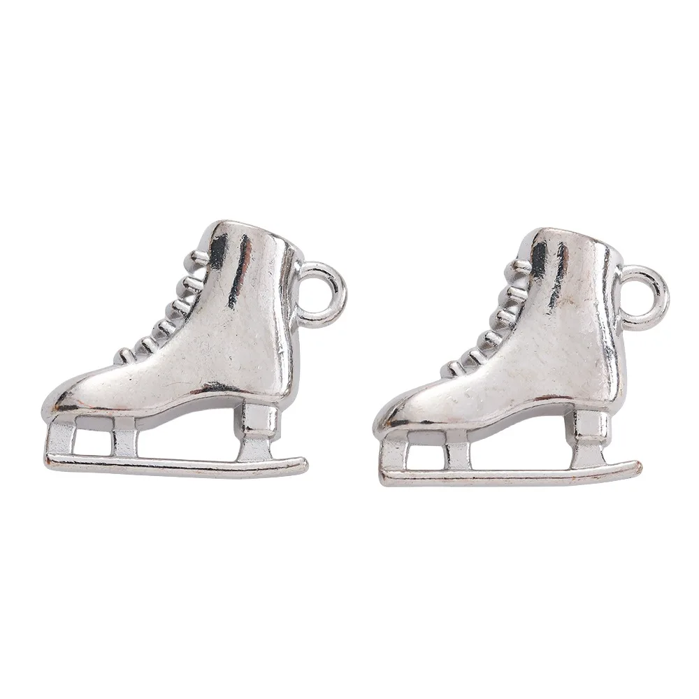 6Pcs/Lot  Fashionable Sports Charm Enamel Zinc Alloy Roller Skates, Ice Skate Pendant Accessories Charm DIY Jewelry Discovery