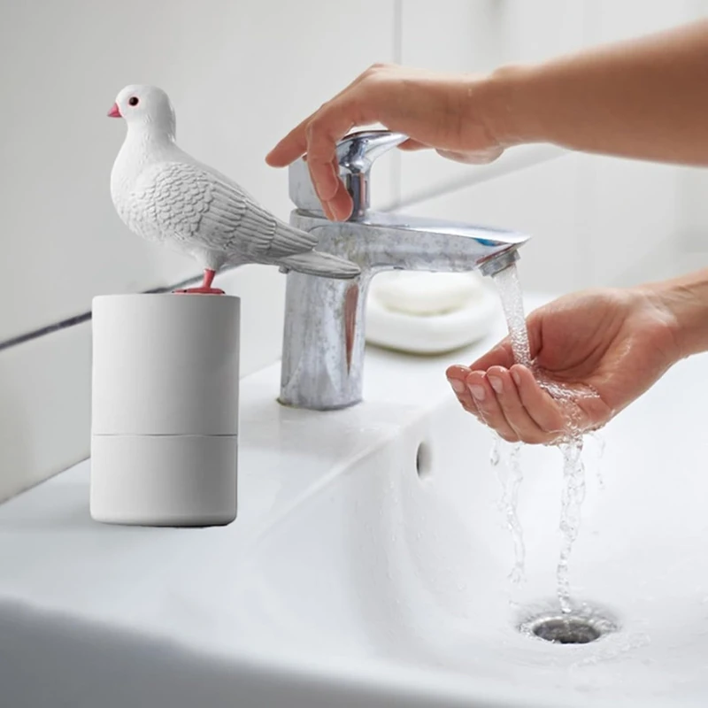 Pigeons Bird Soap Dispenser, Automatic Hand Soap Dispenser,Non-Contact Automatic Induction Foam Hand Washer