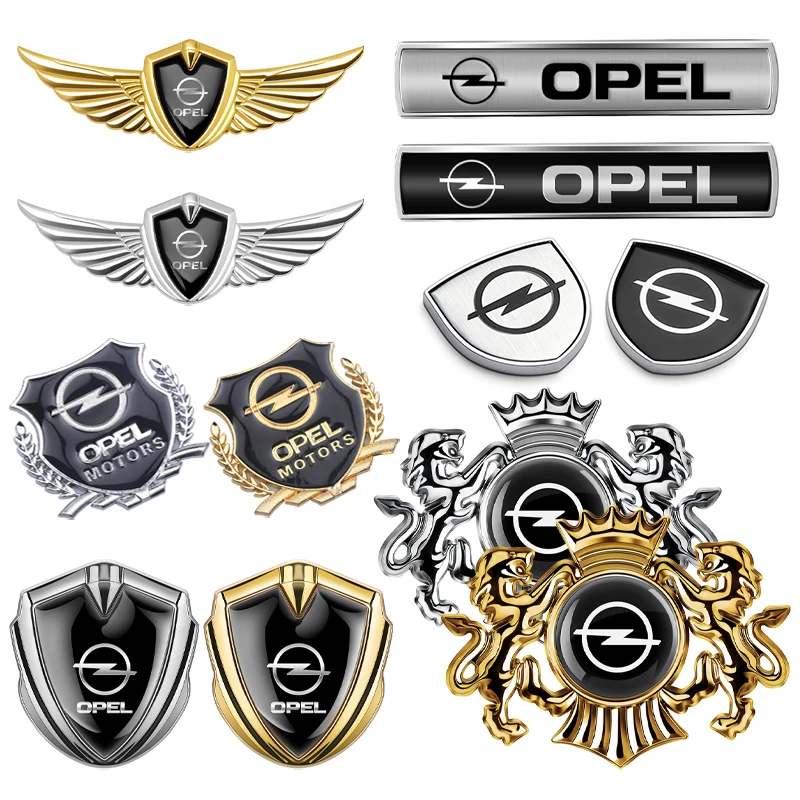 Image of 3D Metall Silber Schwarz Rot Auto Heckklappen-Emblem Aufkleber für Opel OPC Astra G Insignia Corsa Mokka Vectra Combo Zubehör