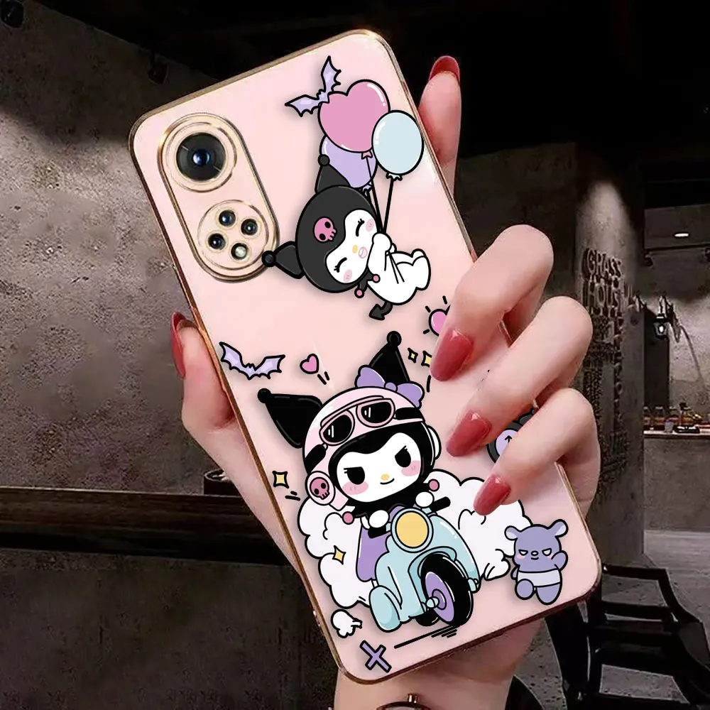 Cute Kuromi My Melody Cover Smooth E-TPU Phone Case Huawei NOVA 3 3I 4 5I 5T 7 7I 8I 9 9SE 10 Y70 X7A X9A 20 50 70 90 Case Funda