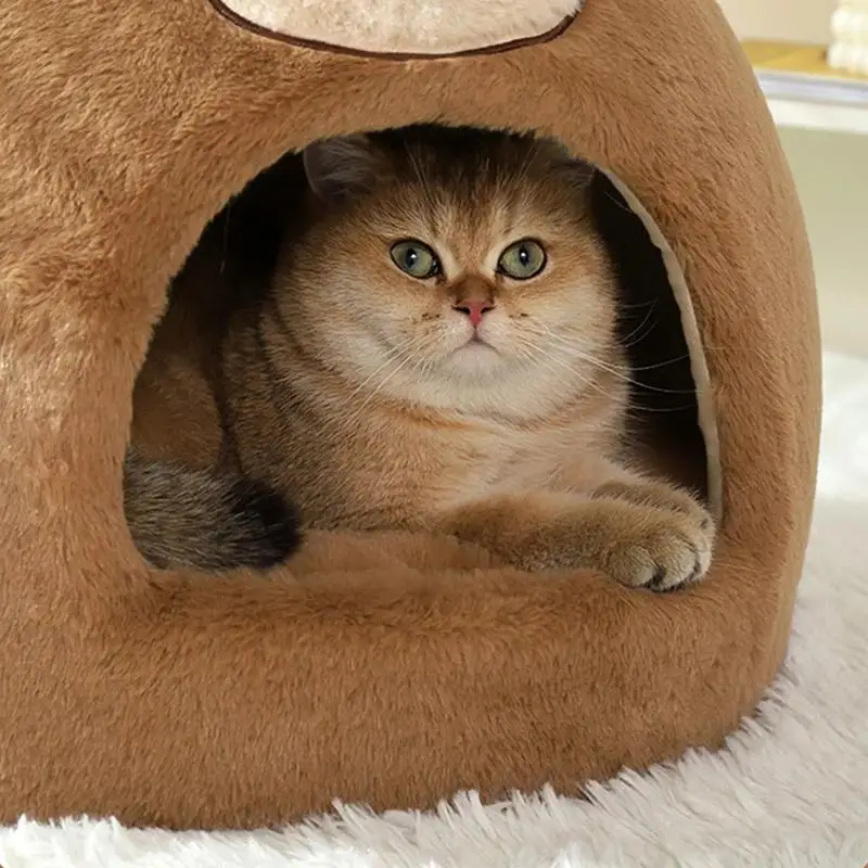 Winter Cat House Super Warm Pet Bed Windproof Nest for Small Dogs Puppy Cat Sleeping Bed Soft Cat Cave Pet Supplies