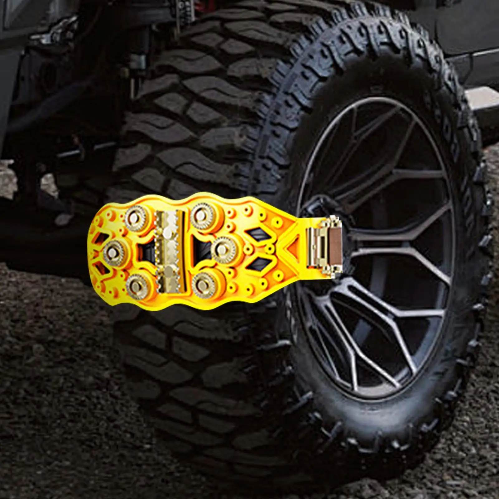 Snow Chains For Trucks Cleats Anti-Slip Heavy-Duty Quiet Tire Chains For Cars For Ice Winter Hiking Trailer Offroad Lawn Fishing