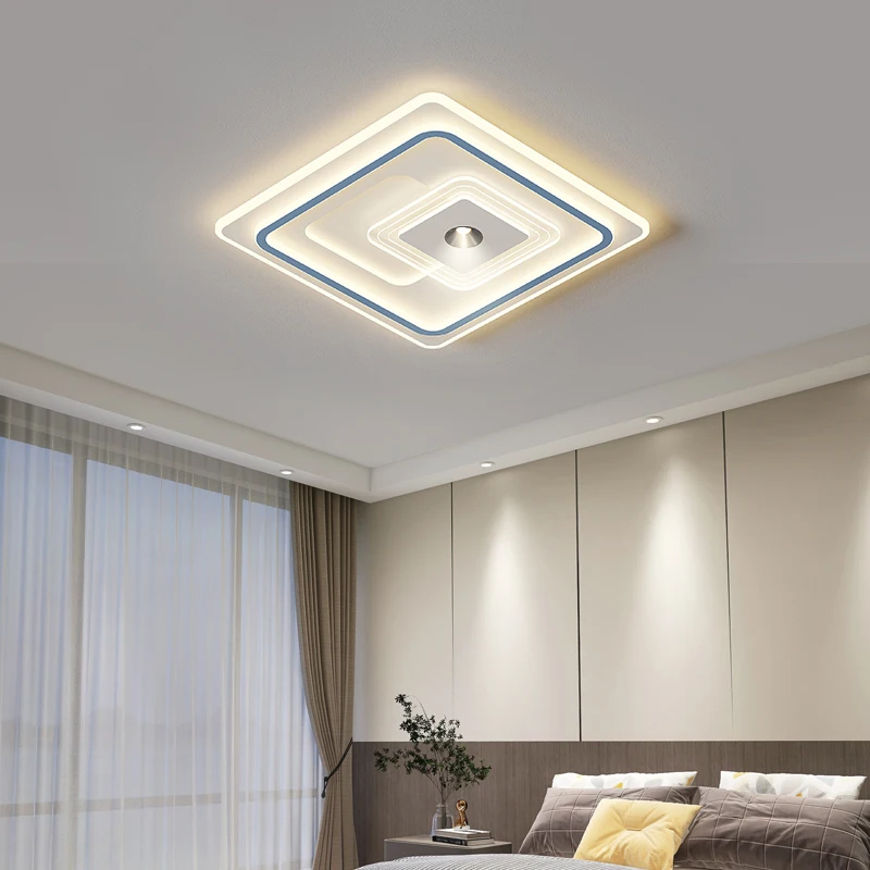 Simple Living Room Led Ceiling Light With Spotlight Bedroom Guest Room Atmospheric Ceiling Lamp Modern Home Indoor Lighting Lamp