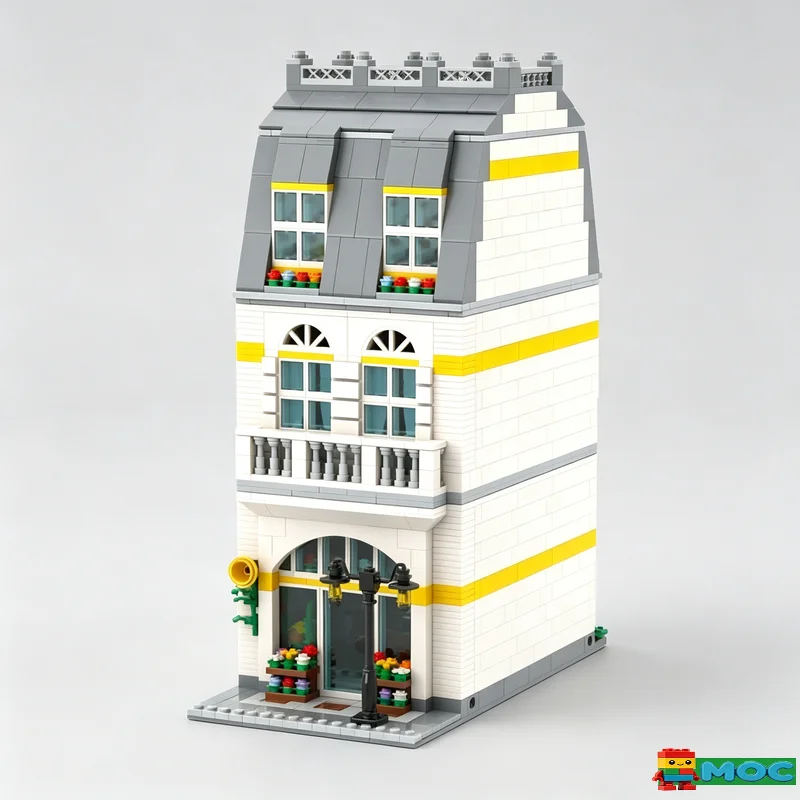 

2587PCS European Style Sunflower Florist Shop Modular Building MOC Architecture Bricks Assembly Toy For Collection Birthday Gift