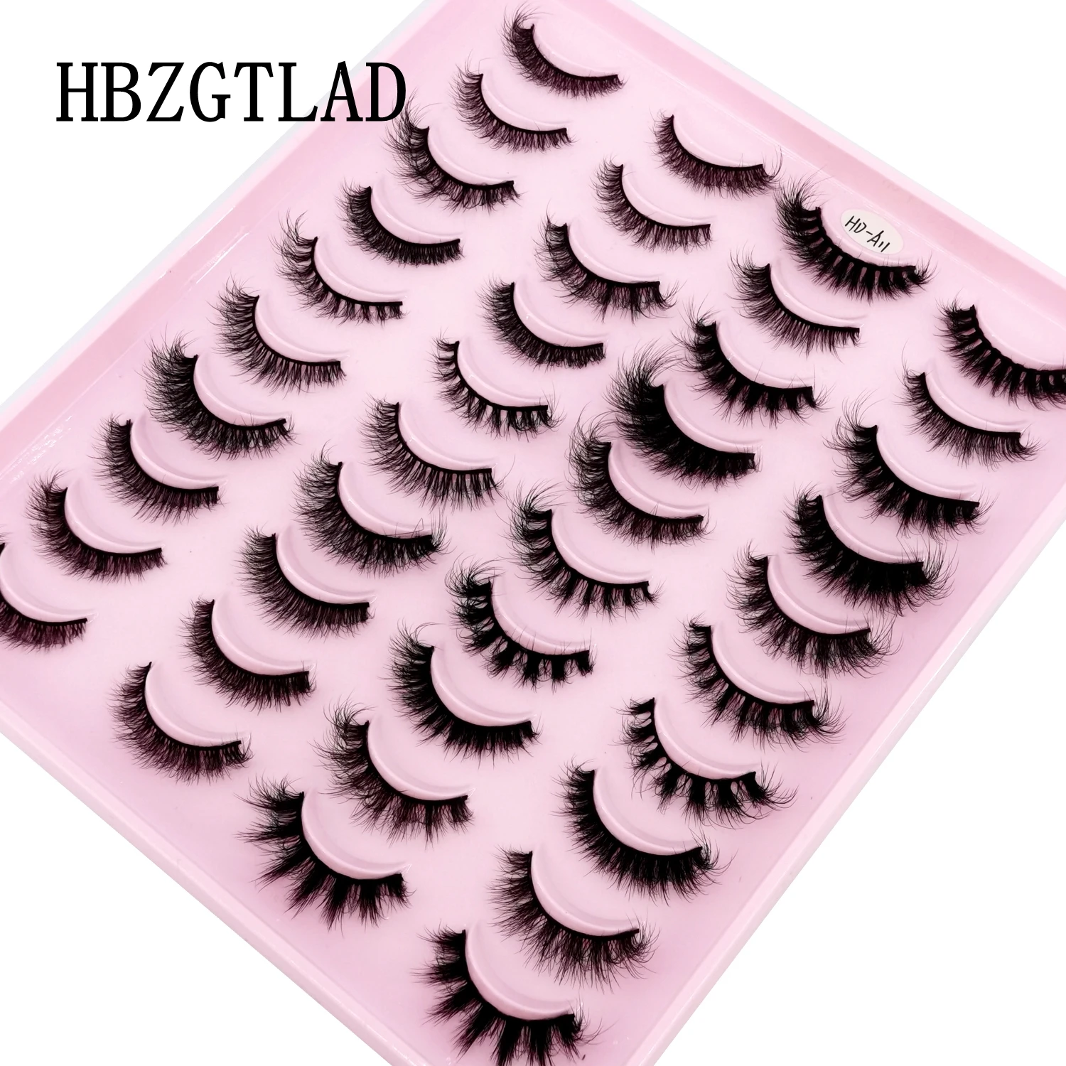 20 Pairs Eyelashes 3D Mink Lashes Fluffy Soft Wispy Natural Cross Eyelash Extension Reusable Lashes Mink False Eyelashes Makeup