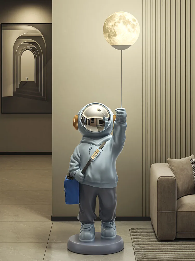 رائد الفضاء اكسسوارات الديكور المنزل في الأماكن المغلقة ، والأرقام الفاخرة الخفيفة ، تمثال ، والمنحوتات ، زوايا غرفة نوم ، ديكور الفن شنت الكلمة