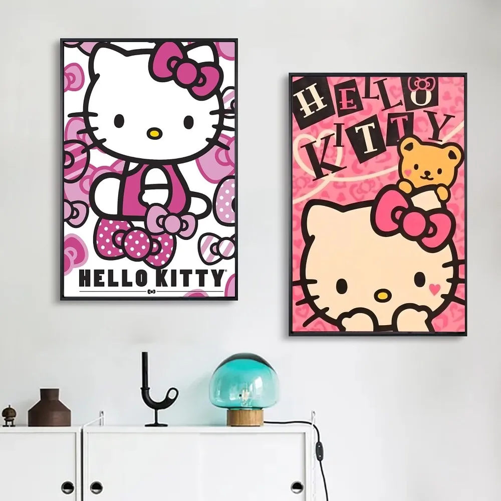 S-Sario-H-Hello-Kitty Poster DIY Poster Kraft Paper Vintage Poster Wall Art Painting Study Stickers Big Szie Wall Painting