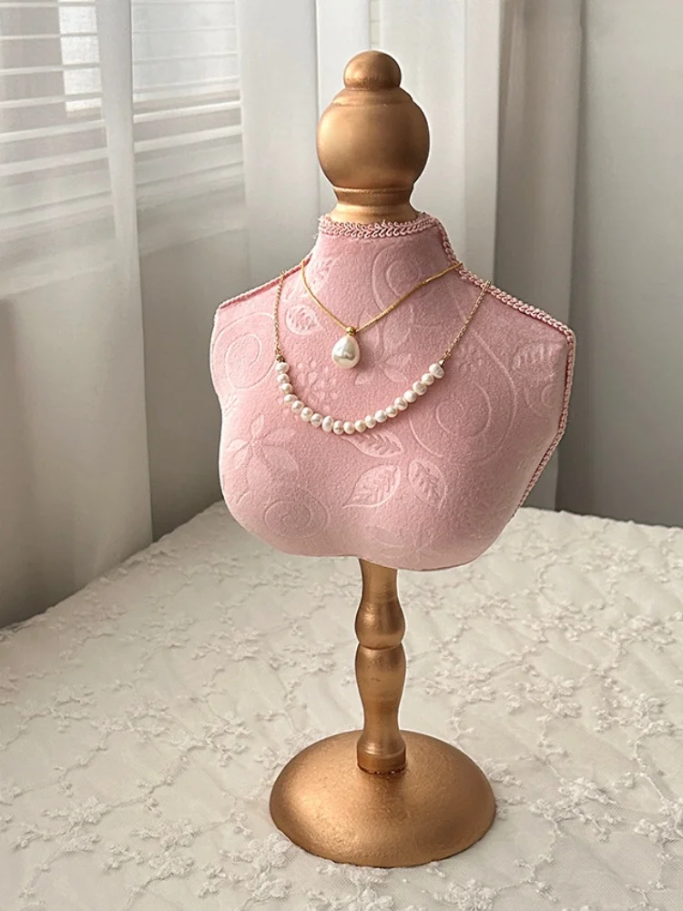 Premium Jewelry Display Neck - Crystal Necklace Showcase Stand with Luxe Finish, Elegant Mannequin for High-End Accessories