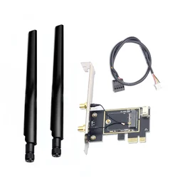 PCIE WiFi Card Adapter Wireless Network Card M2 NGFF Bluetooth Converter for Desktop Wi-Fi 8260 8265NGW AX200 9260 7265