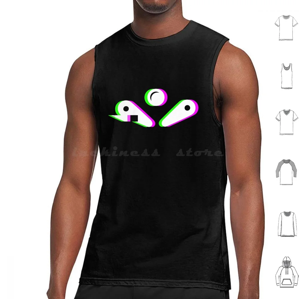 

Retro Glitch Flippers Tank Tops Vest Sleeveless Machine Arcade Arcade Machine Gamer Retro Gamer Games Retro Vintage 80s
